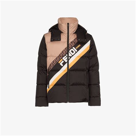 fendi mania hooded jacket|fendi down jacket.